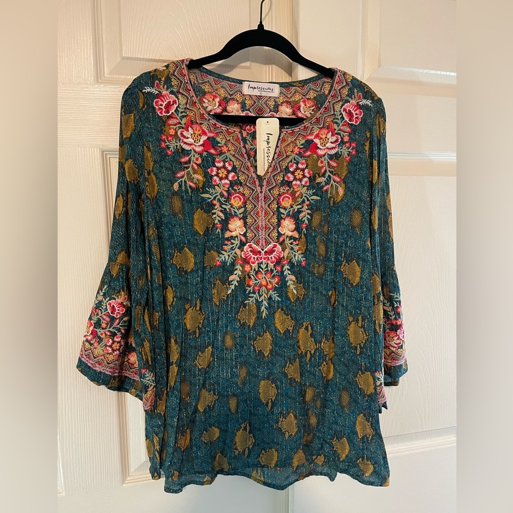 Impressions Embroidered Top